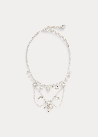 Collares Ralph Lauren Mujer Plateados - Crystal Wreath - FDGNT3216